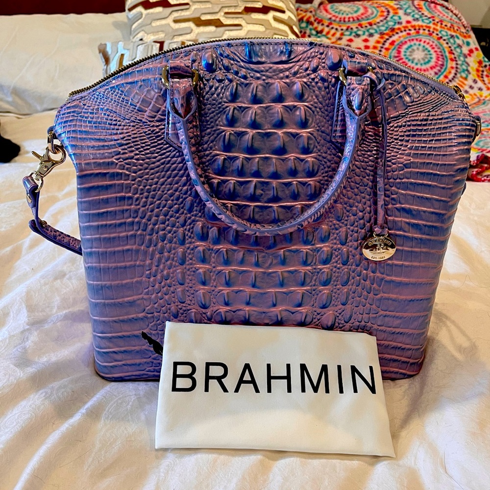 Brahmin Large Duxbury Satchel - Frosted Lilac